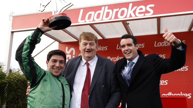 The Hewick team celebrating King George victory at Kempton