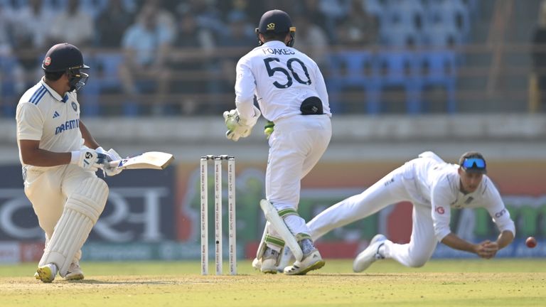 Joe Root drops Rohit Sharma in third Test between India and England at Rajkot (Getty Images)