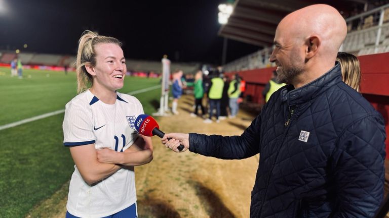 Lauren Hemp was all-smiles after scoring twice against Italy.