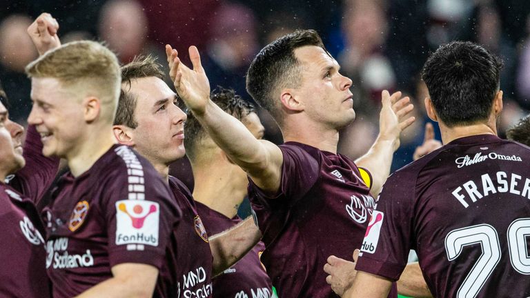 Lawrence Shankland scored again for Hearts as they drew against Hibs in the Edinburgh derby