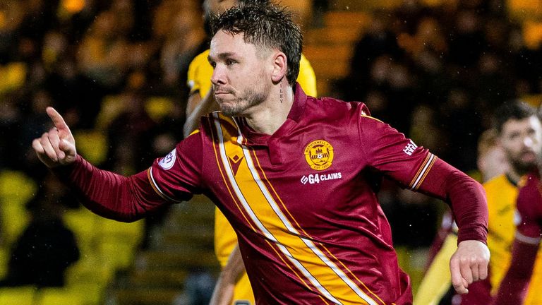 Motherwell's Sam Nicholson made it 1-1 shortly after the break