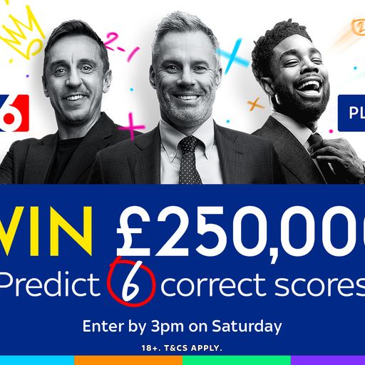 Win £250,000 with Super 6!